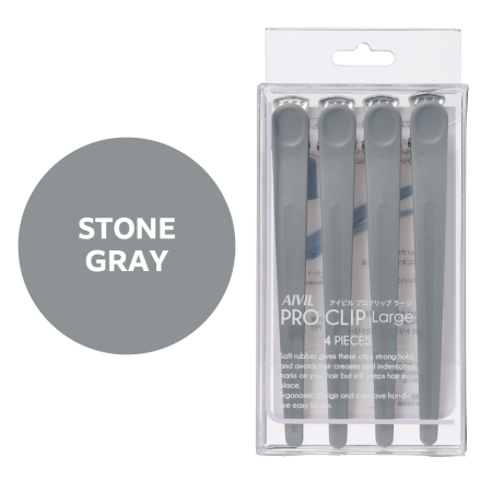 Затискач Aivil Pro Clip Large Stone Grey для волосся, 1 шт.