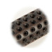 Професійний японський дерев'яний браш для волосся HONGO K-408 Hair Care Roll Brush 60 мм з комбінованою щетиною