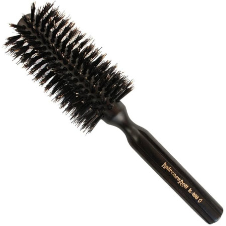 Браш HONGO K-408 Hair Care Roll Brush, 60 мм професійний для волосся (натуральне дерево, комбінована щетина)