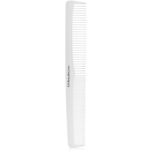 Професійний білий перукарський гребінець для стрижки Beuy Pro 101 White з комбінованими зубцями