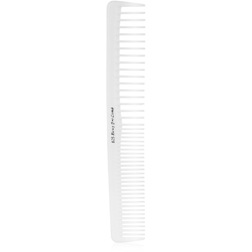 Професійний білий гребінець Beuy Pro №105 White для техніки Scissors Over Comb та стрижки довгого волосся
