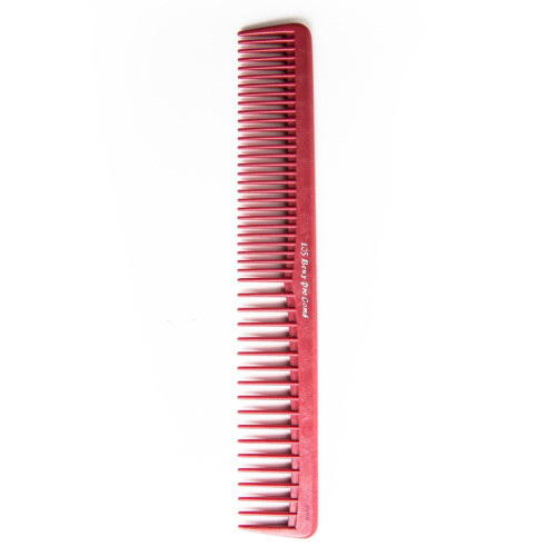 Професійний червоний гребінець Beuy Pro №105 Red для техніки Scissors Over Comb та стрижки довгого волосся